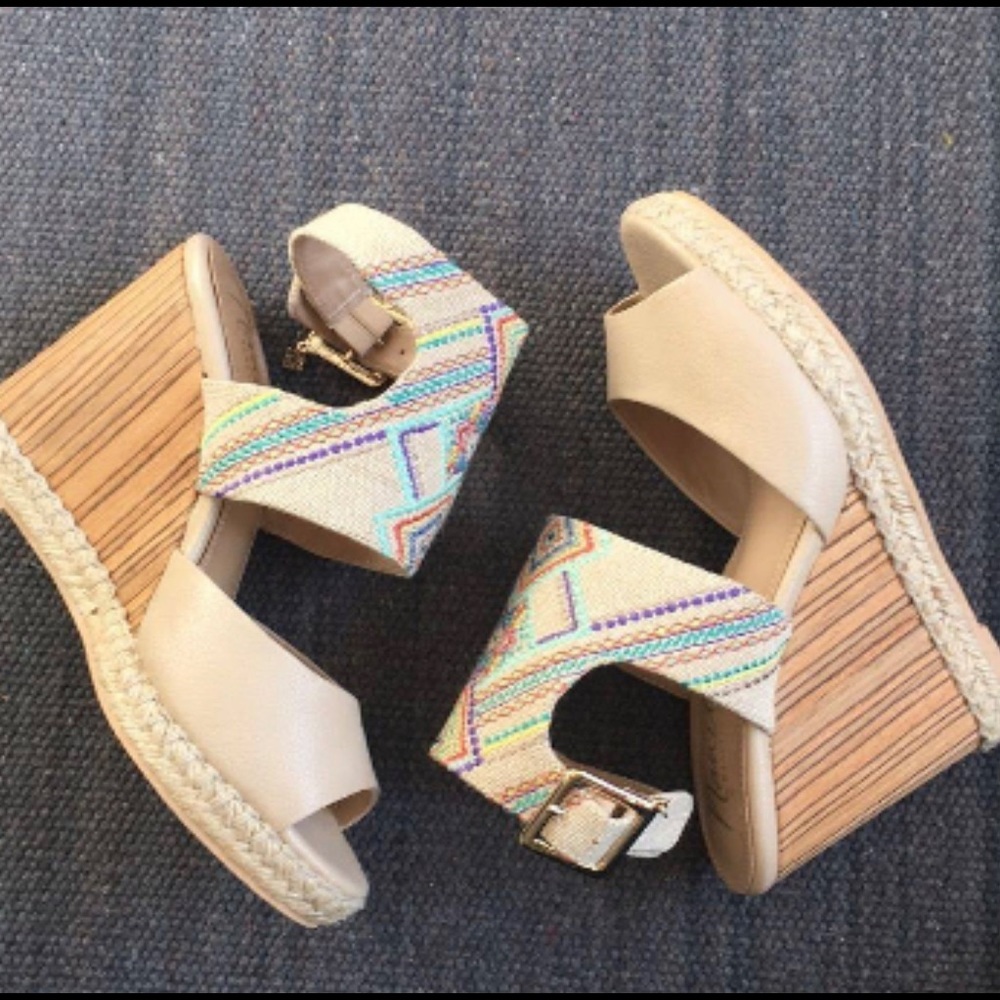 Nanette Lepore France Open Toe Wedge Sandals
